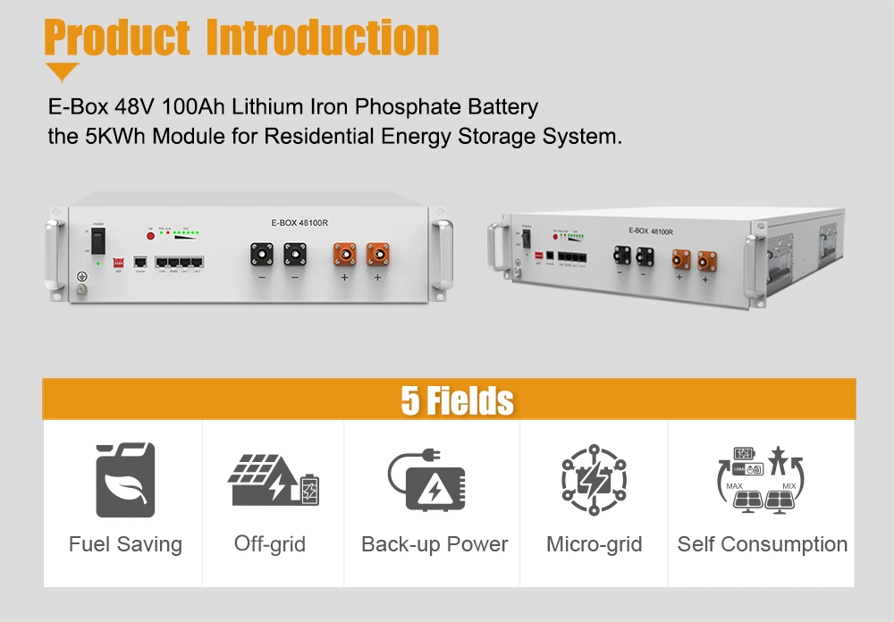 Pytes 5kwh 48V 100ah LFP Battery Module for Solar Energy Storage Systems
