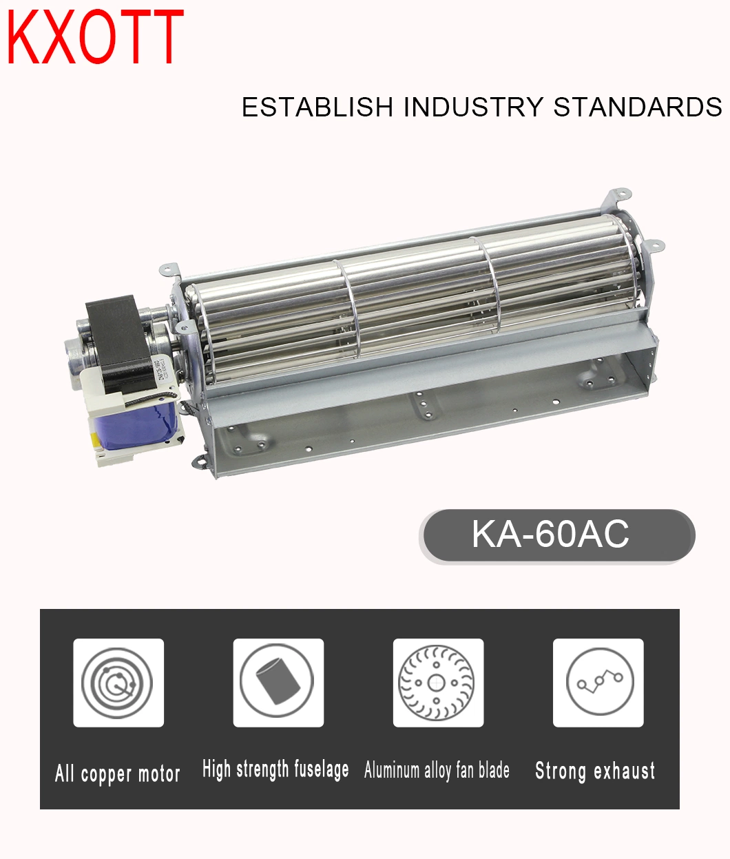 Ka60mm AC 110V 230V Cross Flow Axial Cooling Industrial Blower AC Ventilation Fan