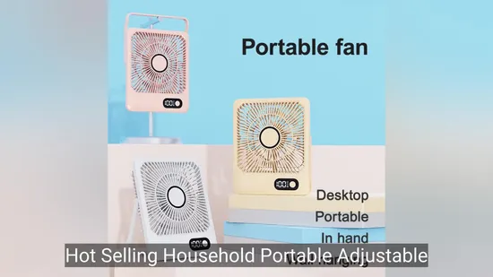 Portable Outdoors Adjustable Wall Fan USB Rechargeable 2100mAh Cooling Mini Desk Fans 