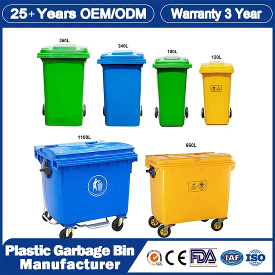 China Rubbish Bin Manufacturer Kitchen Recycling Bin with Wheel 