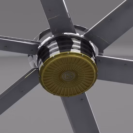 High Efficiency and Low Noise Hvls Fan with Permanent Magnet Synchronous Motor (PMSM) Motor