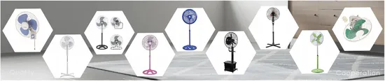 16 Inch Basic Europe Stand Fan with Cross Base Basic Customization Sample Customization Electric Fan DC Fan Ceiling Fan Electric Fan Pedestal Fan 