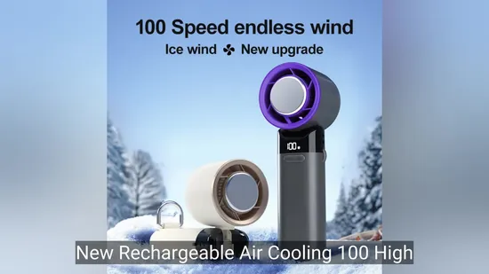 Air Cooling 100 High Outdoor 3000mAh Handheld USB Portable Foldable Mini Fan 
